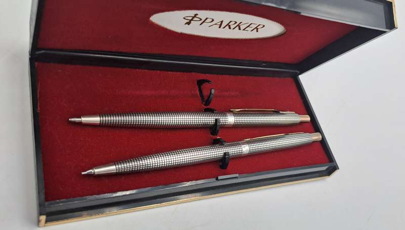 Rare Vintage Parker Cisele 75 Sterling Silver Pen and Pencil set Made in the USA
