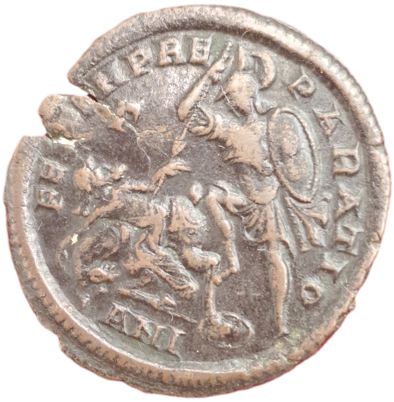 Ancient Roman Coin CONSTANTIUS II Centenniolis 336-360 A.D. GALDIATOR HORSEMAN WAR BATTLE