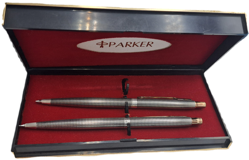 Rare Vintage Parker Cisele 75 Sterling Silver Pen and Pencil set Made in the USA