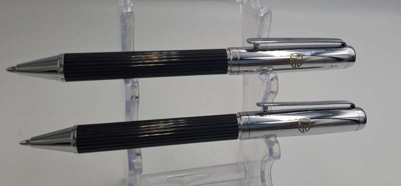 2 Corporate Gift Pens with Parker Refills Standard Bank Branded - Made in Taiwan -In Cases
