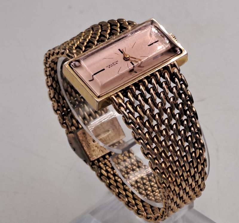 Vintage Swiss Made Delfin Edox Ladies watch Gold Tone Mechanical Ladies watch-Working