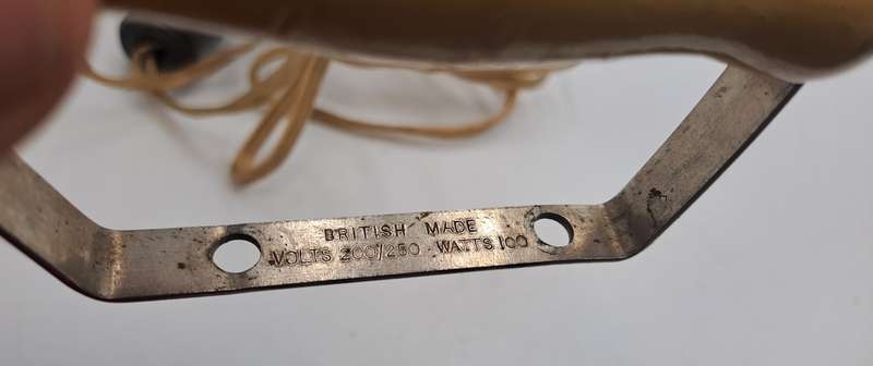 Vintage 1950's PRILECT Travelling Iron in Original Tin Box Cord and Plug
