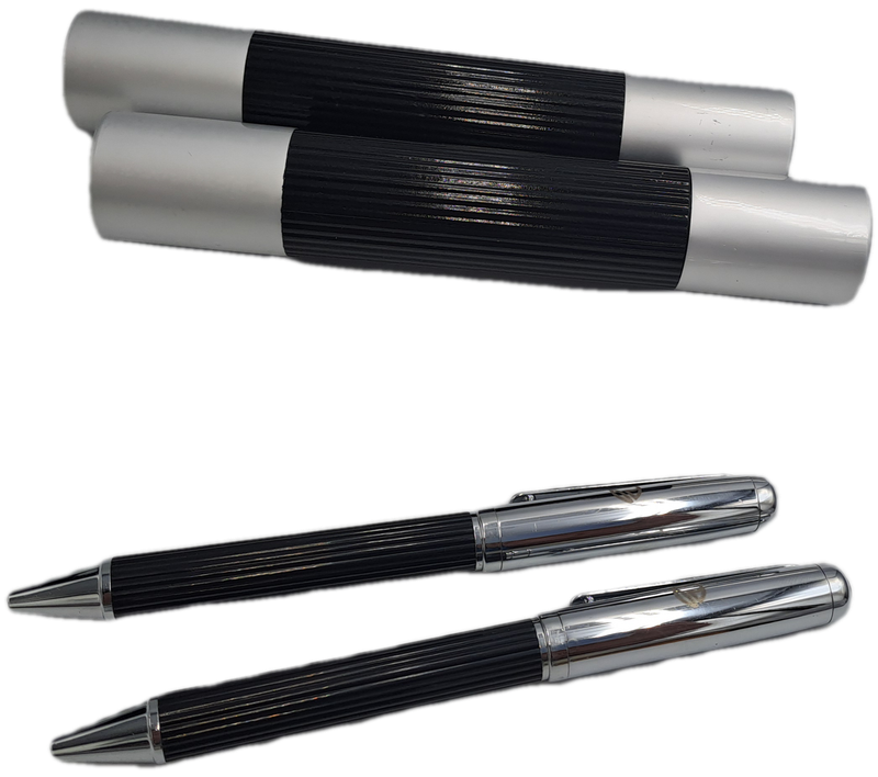 2 Corporate Gift Pens with Parker Refills Standard Bank Branded - Made in Taiwan -In Cases