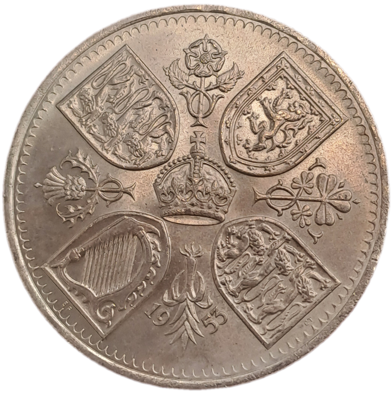1953 United Kingdom 5 Shillings - Elizabeth II Coronation