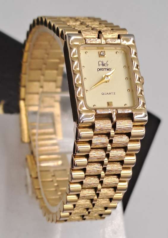 Pre-Owned Vintage Ladies ALEF Premier Gold Plated Watch -Boxed-Working
