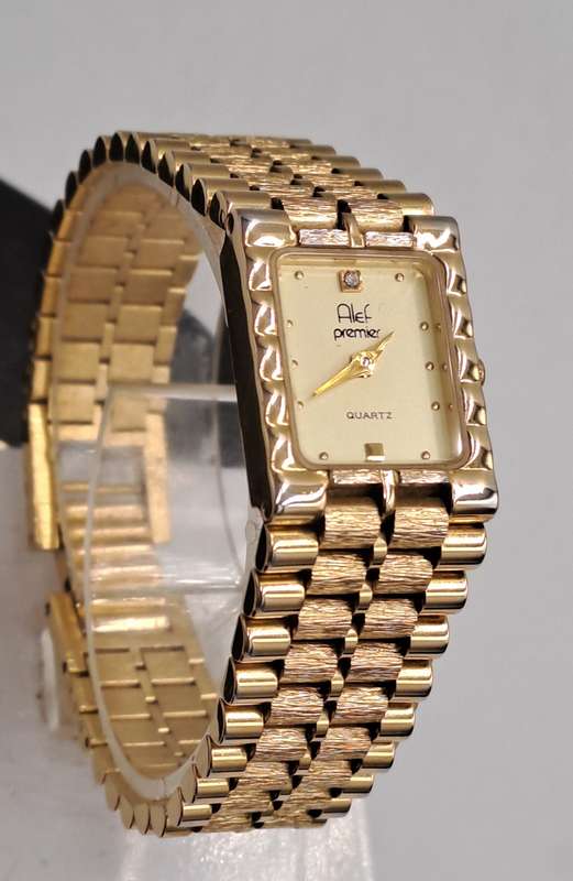 Pre-Owned Vintage Ladies ALEF Premier Gold Plated Watch -Boxed-Working