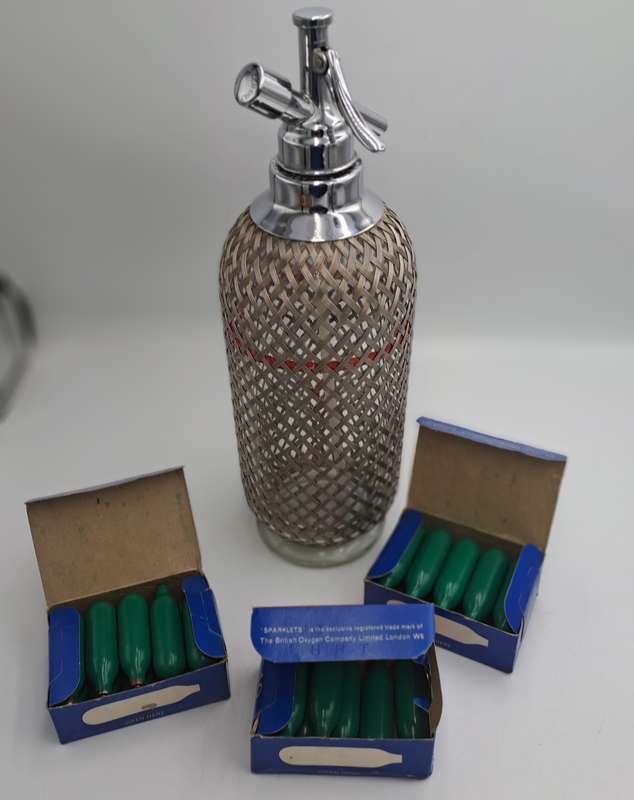 Vintage Seltzer Bottle Sparklets London with 27 Bulbs Missing Bulb Holder
