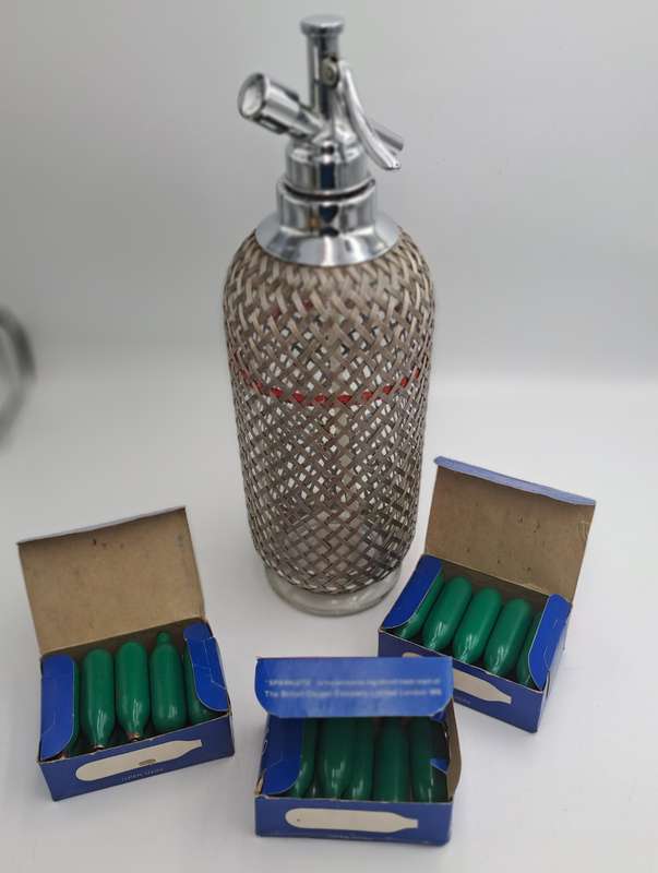 Vintage Seltzer Bottle Sparklets London with 27 Bulbs Missing Bulb Holder