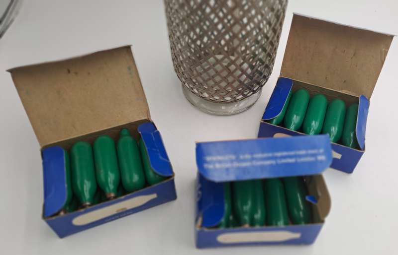Vintage Seltzer Bottle Sparklets London with 27 Bulbs Missing Bulb Holder