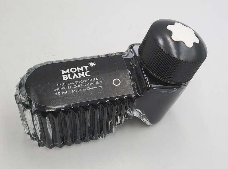 Pre-owned Mont Blank 50ml Black Ink -Still Full
