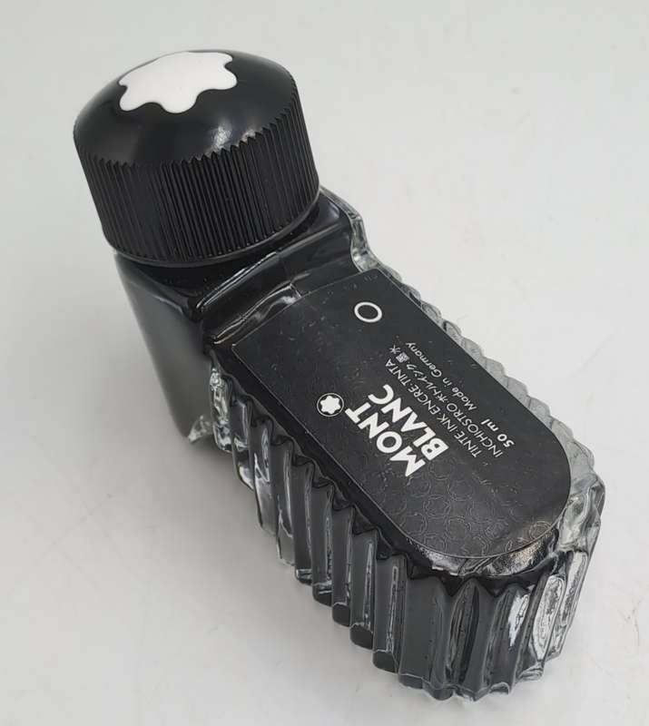 Pre-owned Mont Blank 50ml Black Ink -Still Full