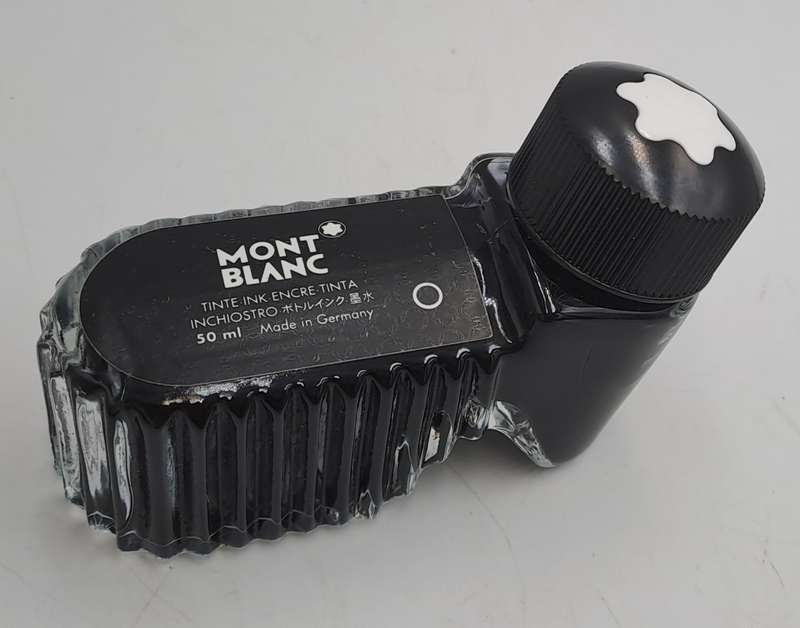 Pre-owned Mont Blank 50ml Black Ink -Still Full