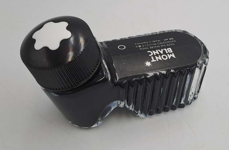 Pre-owned Mont Blank 50ml Black Ink -Still Full