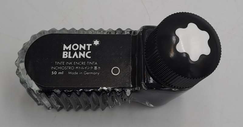 Pre-owned Mont Blank 50ml Black Ink -Still Full