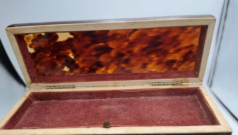 2 Antique Tortoise Shell Trinket Boxes