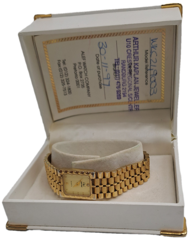 Pre-Owned Vintage Ladies ALEF Premier Gold Plated Watch -Boxed-Working