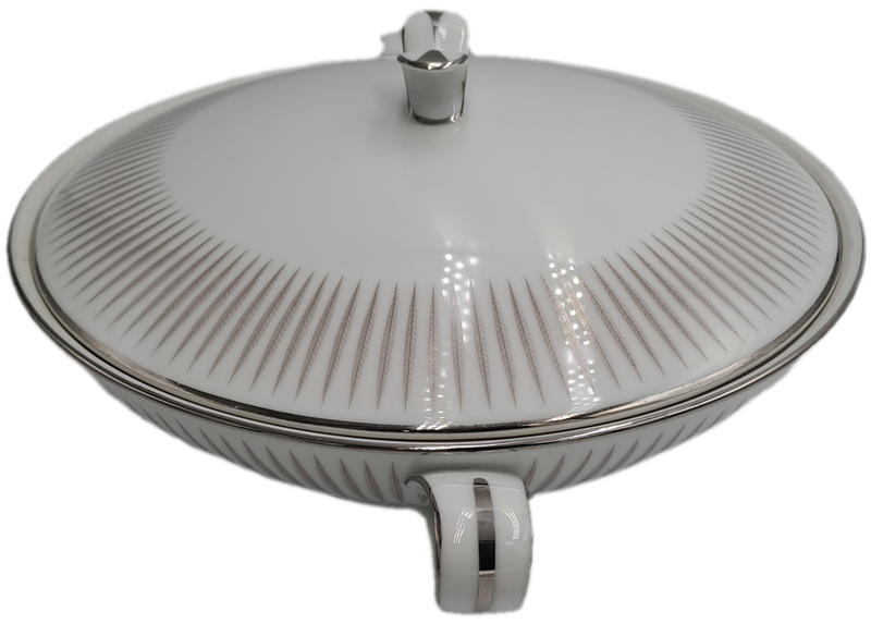 Vintage Noritake BIARRITZ 2 Round Covered Vegetable Tureens and 6 Flat Cream Soup Bowls