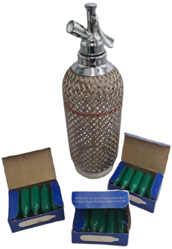 Vintage Seltzer Bottle Sparklets London with 27 Bulbs Missing Bulb Holder