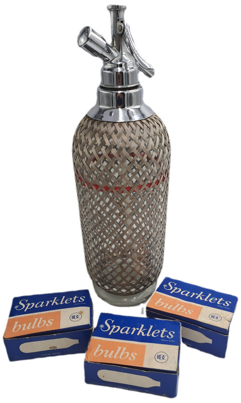 Vintage Seltzer Bottle Sparklets London with 27 Bulbs Missing Bulb Holder