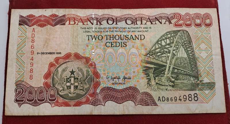 1996 Ghana (1957-date) 2000 Cedis small Bank Note-uncirculated