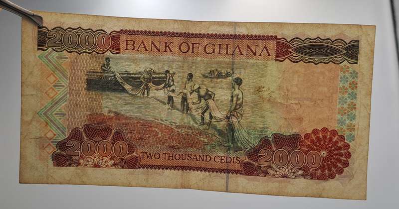 1996 Ghana (1957-date) 2000 Cedis small Bank Note-uncirculated