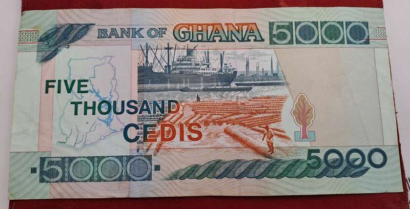 1997 Ghana (1957-date) 5000 Cedis Small Bank Note-