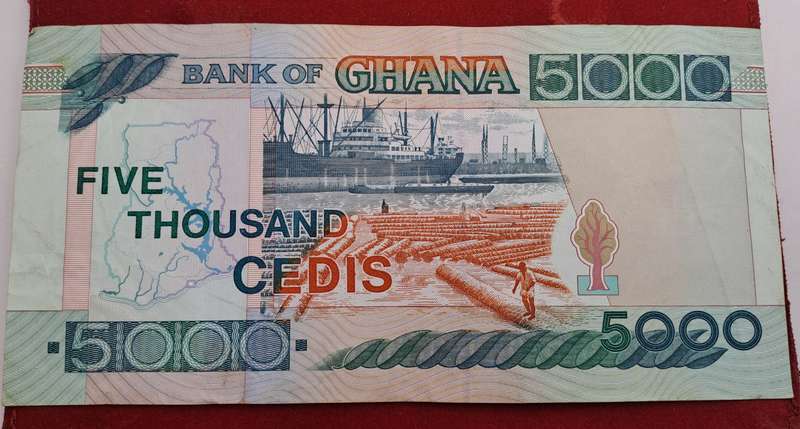 1997 Ghana (1957-date) 5000 Cedis Small Bank Note-