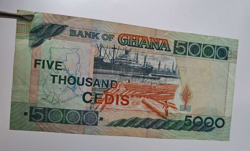 1997 Ghana (1957-date) 5000 Cedis Small Bank Note-