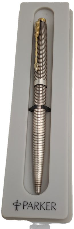 Rare Vintage Parker Cisele 75 Sterling Silver Cap and Barrel Ball Pen-  Made in the USA