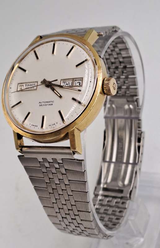 Vintage Swiss Tissot Seastar Day-Date Automatic Watch -Working-Casio strap