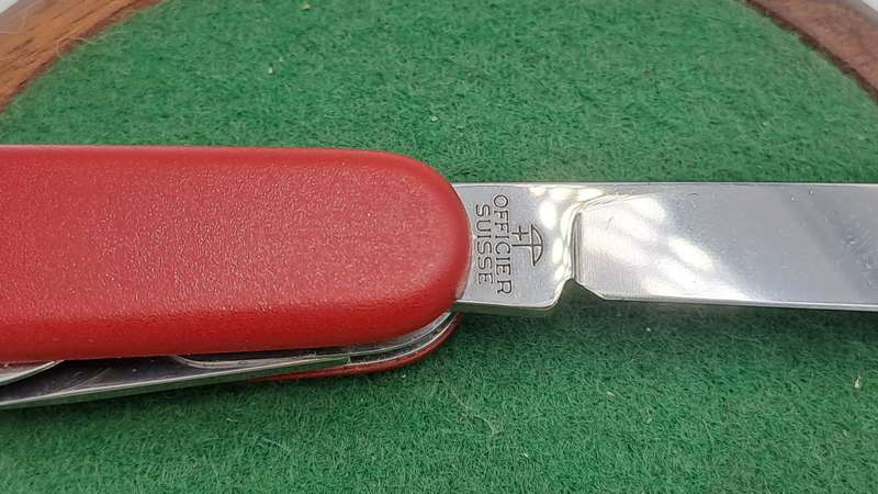 Victorinox Swiss Officer Pocket Knife in Pouch with Toothpick and tweezer