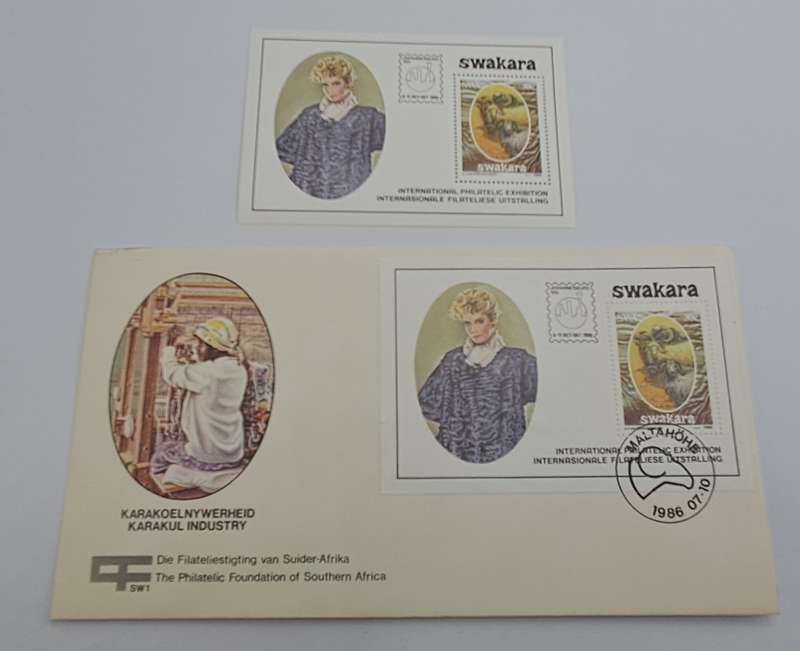1986 S.W.A Karakul Industry The Philatelic Foundation of S.A FDC + Miniature Sheet (5 Available)