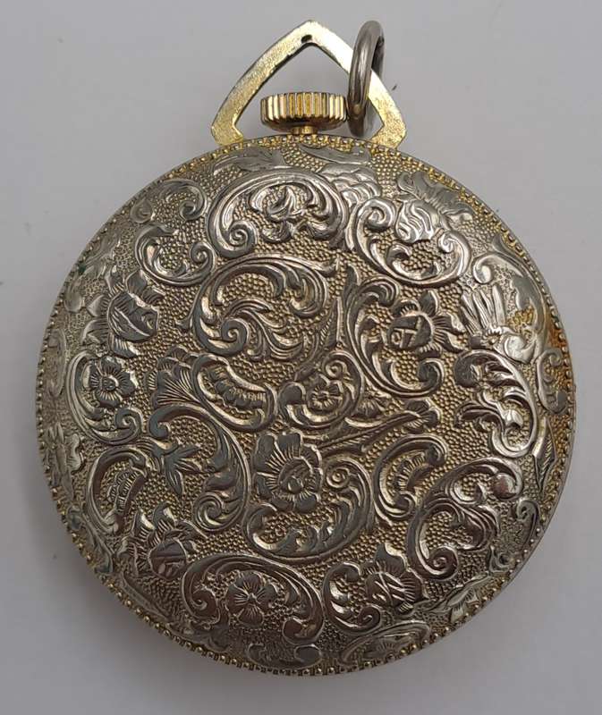 Vintage 1060's Swiss LAMAR Gold Tone Pendant windup watch -Roman Numerals- see condition