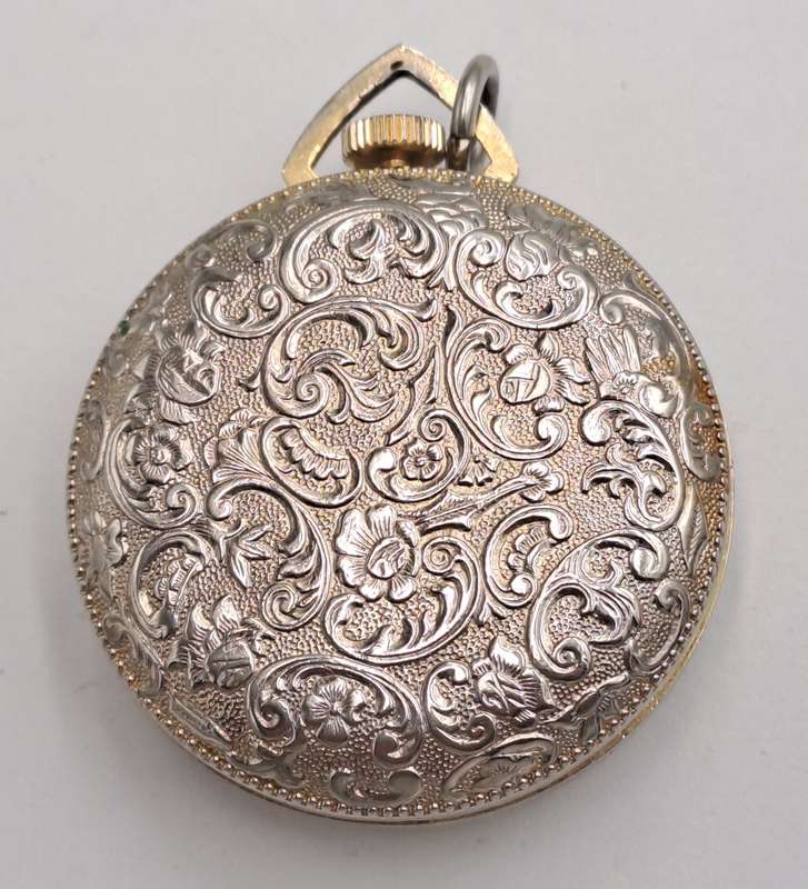 Vintage 1060's Swiss LAMAR Gold Tone Pendant windup watch -Roman Numerals- see condition
