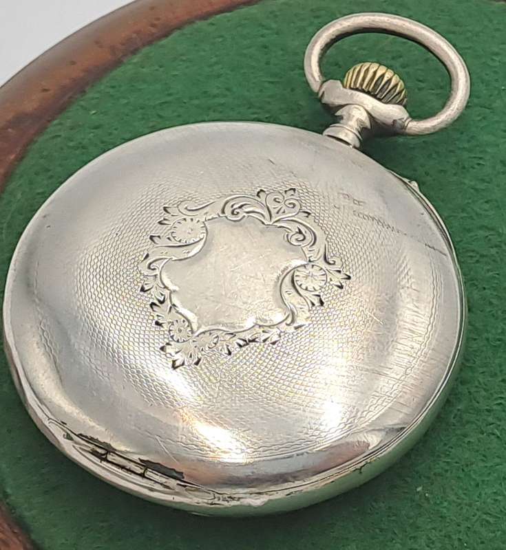 Antique Cyrus GT Pocket watch with .800 Silver case -Working
