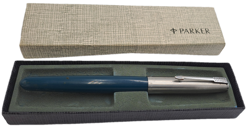 Vintage Parker 21  Fountain Pen with squuese Converter -INK tested