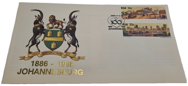 1986 RSA Johannesburg Centenary Commemorate Cover (2 Available)