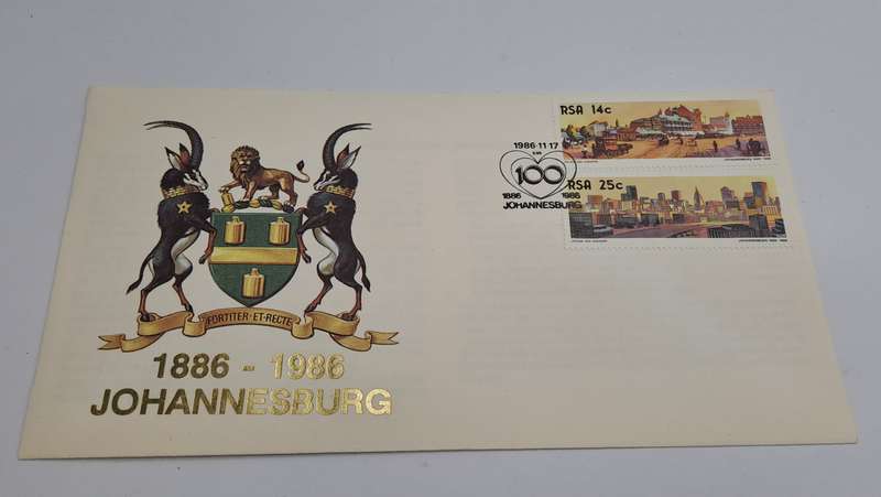 1986 RSA Johannesburg Centenary Commemorate Cover (2 Available)