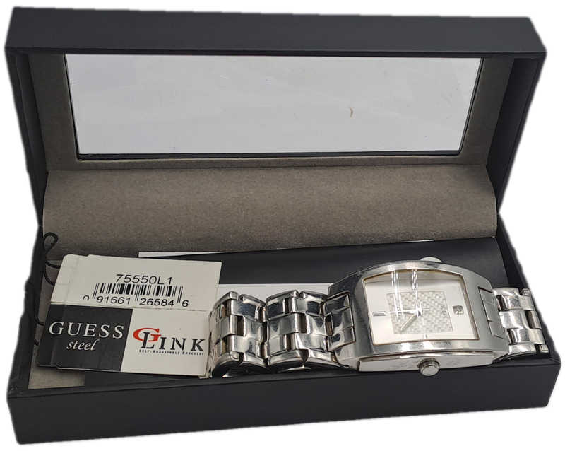 Pre-owned Guess steel men's watch - working