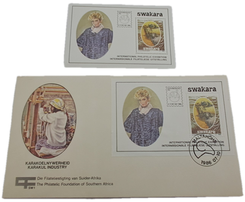 1986 S.W.A Karakul Industry The Philatelic Foundation of S.A FDC + Miniature Sheet (5 Available)