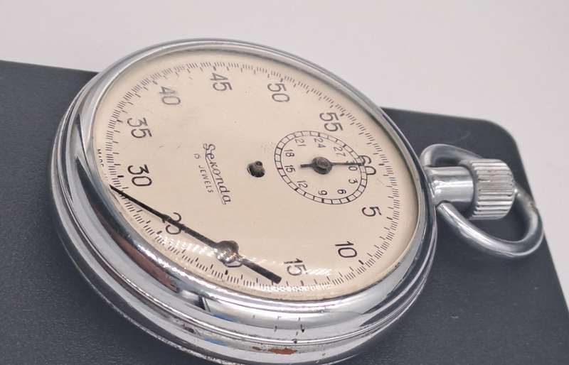 Vintage Sekonda Stop Watch -15 Jewels -Made in the USSR -NOT WORKING -For Repair or Spares