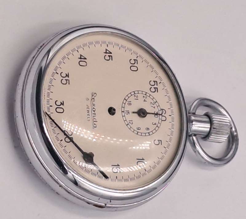 Vintage Sekonda Stop Watch -15 Jewels -Made in the USSR -NOT WORKING -For Repair or Spares