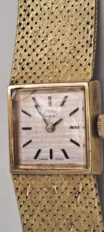 Vintage Ladies Swiss Gold Plated Rotary Mechanical watch-working