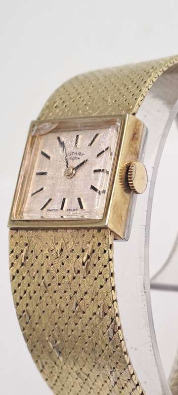 Vintage Ladies Swiss Gold Plated Rotary Mechanical watch-working