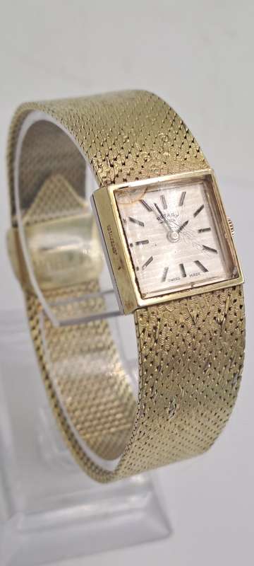 Vintage Ladies Swiss Gold Plated Rotary Mechanical watch-working