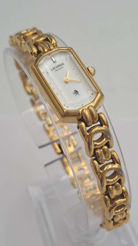 Vintage Ladies Swiss Gold Plated LICORNE Milano Mechanical watch-working