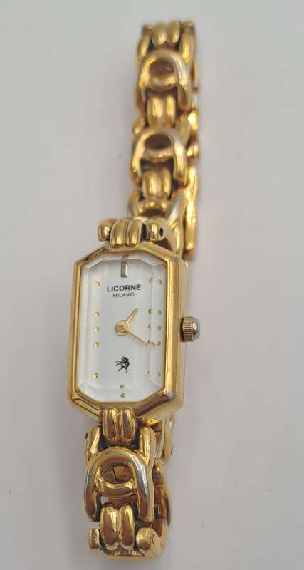 Vintage Ladies Swiss Gold Plated LICORNE Milano Mechanical watch-working