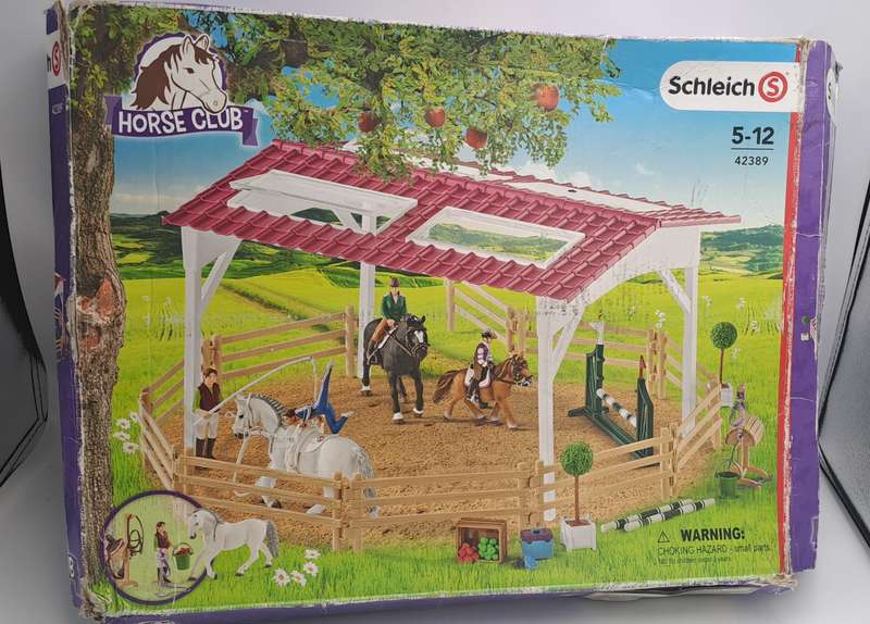 Rare !!! Schleich Horse Club,40pc  Horse Toys ,Girls and Boys Riding School Horse Set with Riders 5+