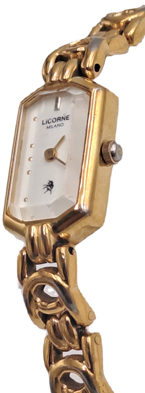 Vintage Ladies Swiss Gold Plated LICORNE Milano Mechanical watch-working