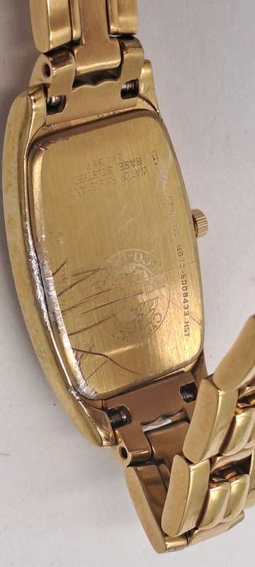 Ladies Citizen Gold Plated  Eco-drive (Need a Panasonic 416mt Battery) back cover scratched